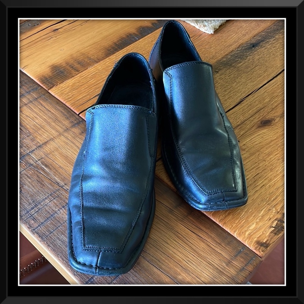 Franco Fortini Black Leather Men's Loafers
